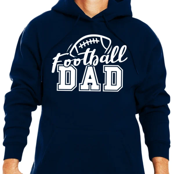 Football Dad Game Day Sports Hoodie - Navy