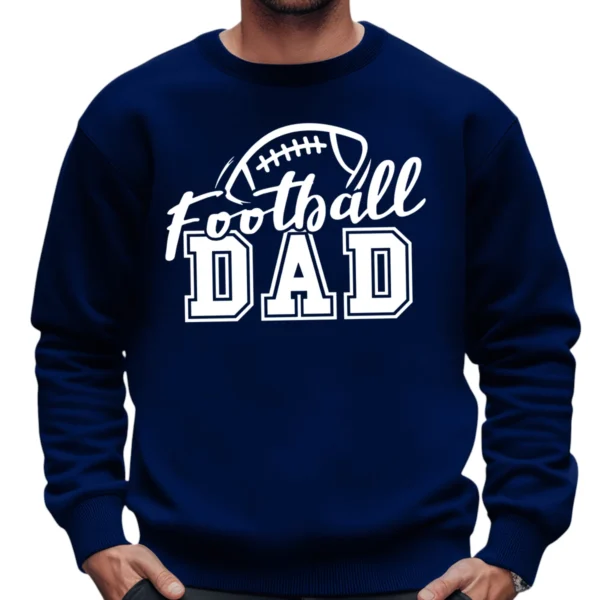 Football Dad Game Day Sports Sweatshirt - Navy