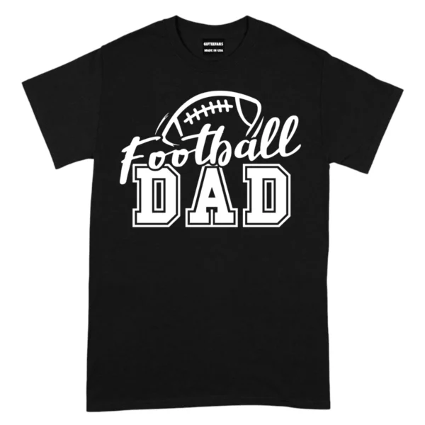 Football Dad Game Day Sports TShirt - Black