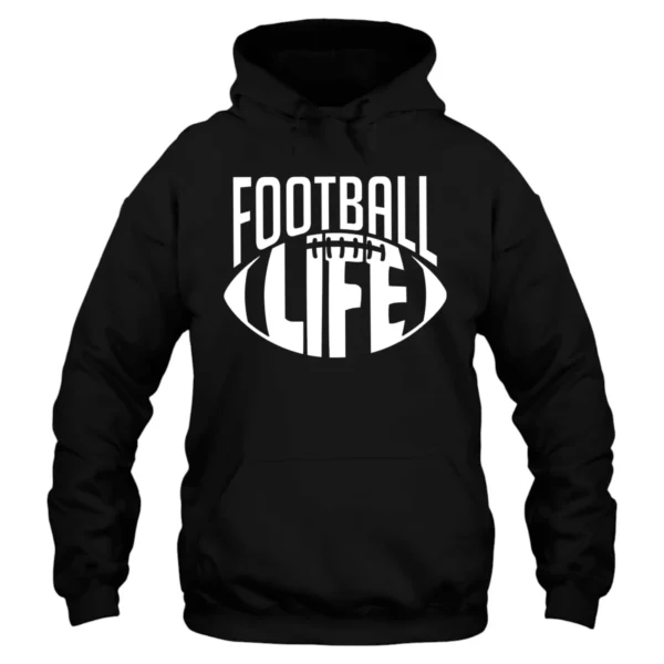 Football Is Life Sports Hoodie - Black