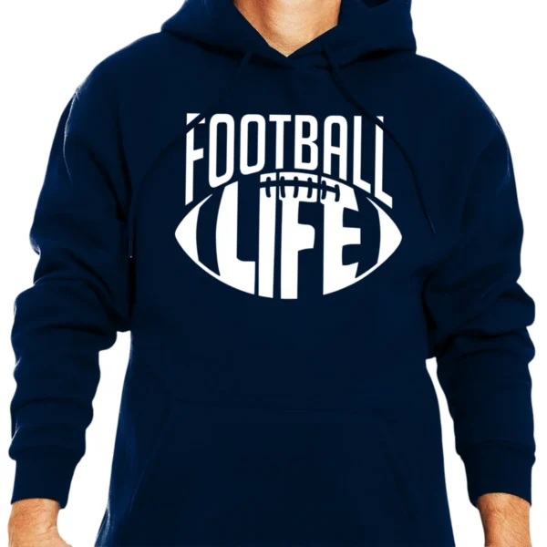 Football Is Life Sports Hoodie - Navy