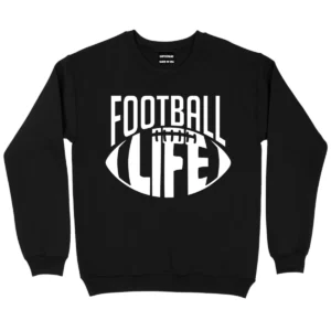 Football Is Life Sports Sweatshirt - Black
