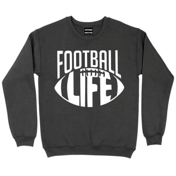 Football Is Life Sports Sweatshirt - DarkGrey