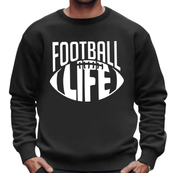 Football Is Life Sports Sweatshirt - DarkGrey