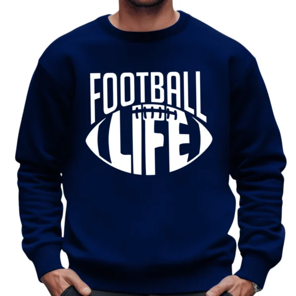 Football Is Life Sports Sweatshirt - Navy
