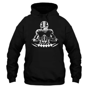 Football Player Hoodie - Black
