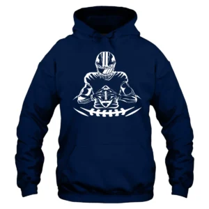 Football Player Hoodie - Navy