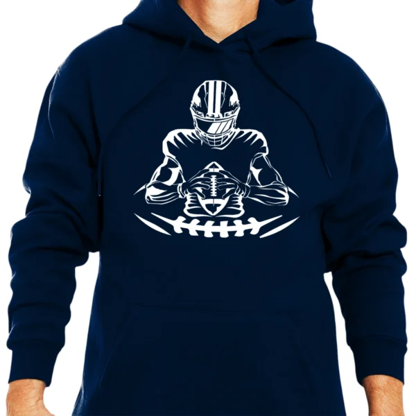Football Player Hoodie - Navy