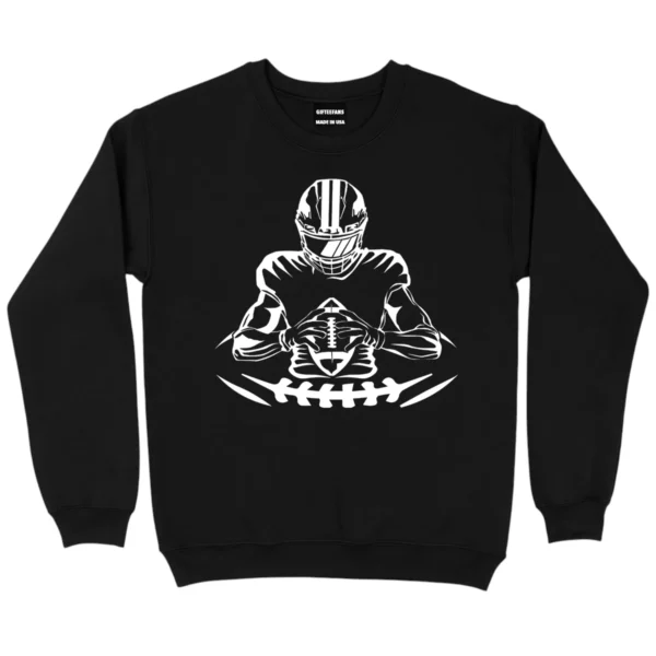Football Player Sweatshirt - Black