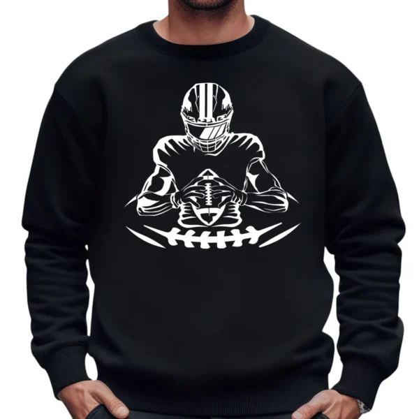 Football Player Sweatshirt - Black