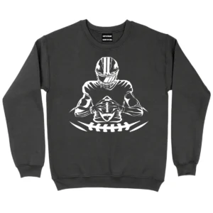 Football Player Sweatshirt - DarkGrey