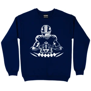 Football Player Sweatshirt - Navy
