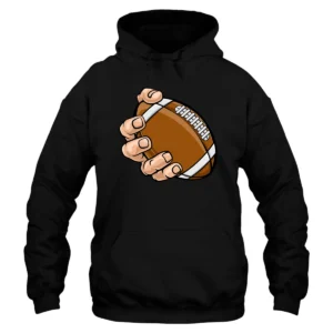 Hand Catching Football Hoodie - Black