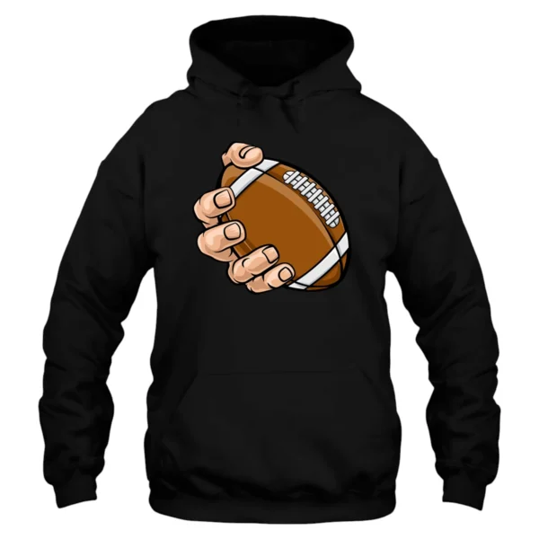 Hand Catching Football Hoodie - Black