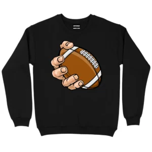 Hand Catching Football Sweatshirt - Black