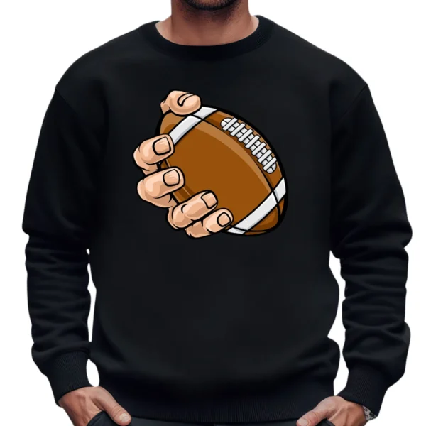 Hand Catching Football Sweatshirt - Black