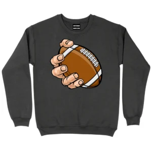 Hand Catching Football Sweatshirt - DarkGrey