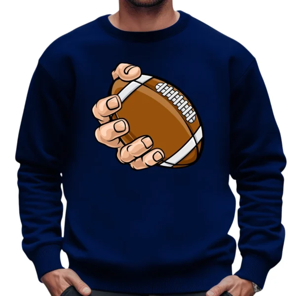 Hand Catching Football Sweatshirt - Navy