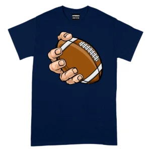 Hand Catching Football TShirt - Navy