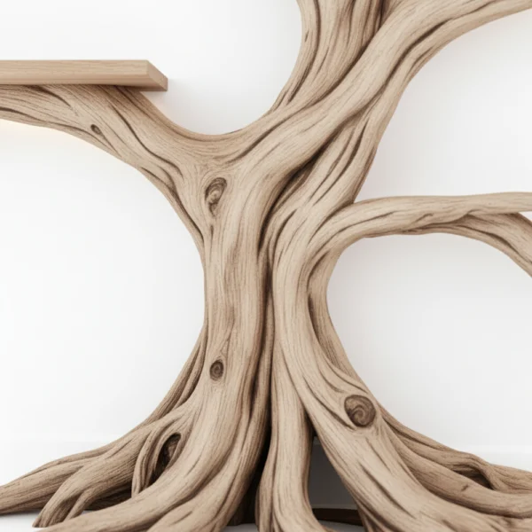 Handcrafted Tree Bookshelf - Ancient Tree Design, Unique Home Decoration