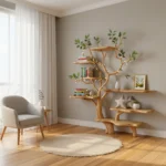 Floor Bookshelf - Driftwood Art Handmade Home Decor