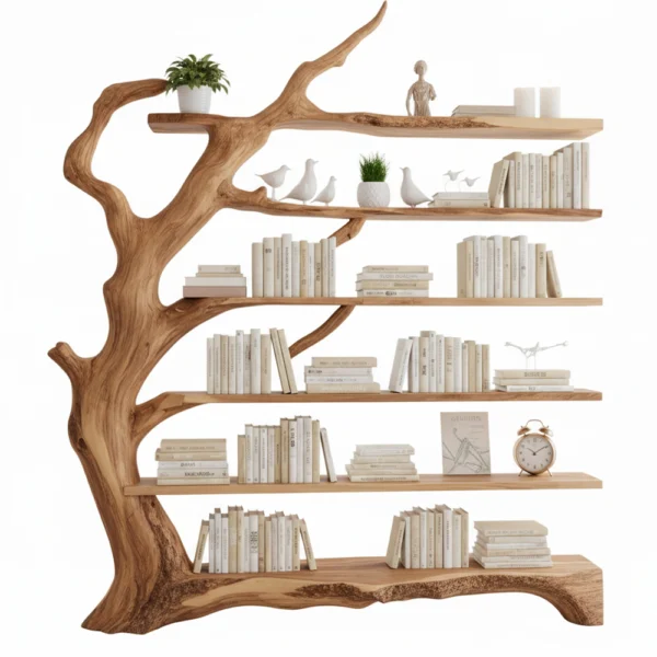 Handcrafted Tree Branch Bookshelf Gift for Book Lovers