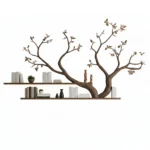 Handcrafted Tree Branch Bookshelf - Nature-Inspired Wall Art & Storage