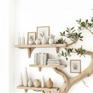 Tree-Shaped Wooden Bookshelf – Unique Handmade Design for Book Storage & Home Decor2
