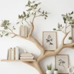 Wooden Bookcase Tree Bookshelf - Book Shelf Handmade Furniture